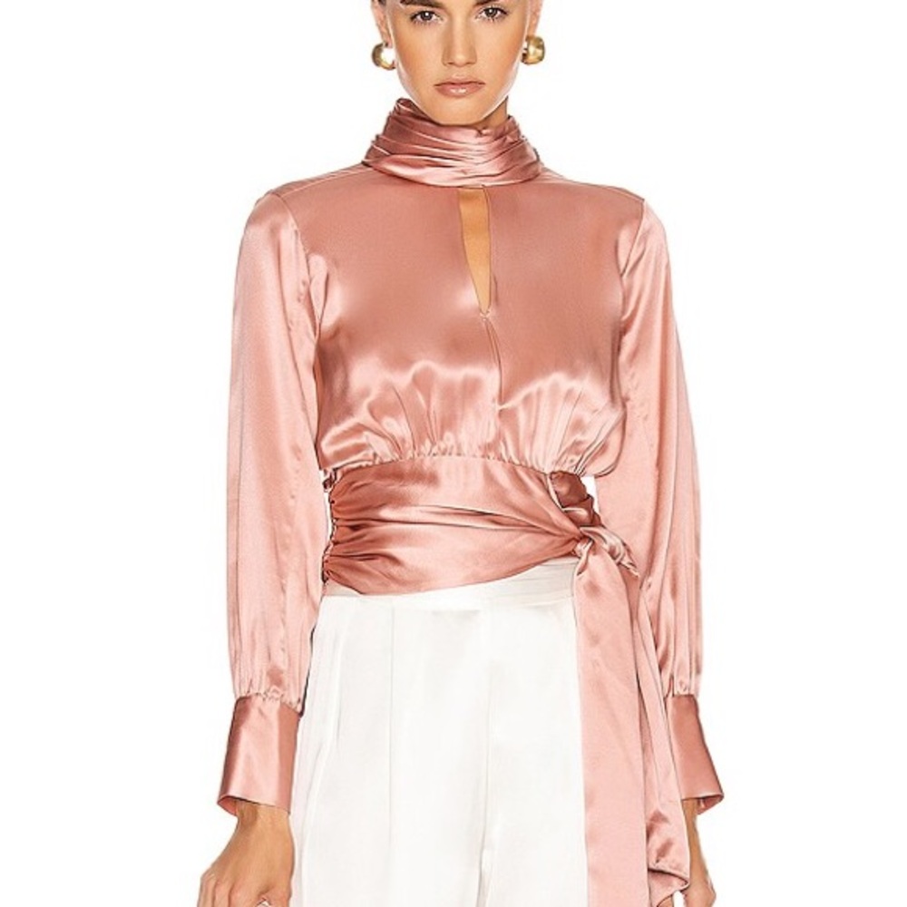 Cinq a Sept Silk Jacqueline Peony Pink Blouse